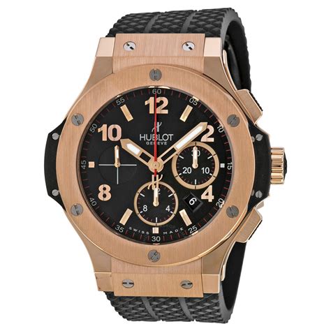 Hublot Big Bang Black Dial Black Rubber Men's Watch 